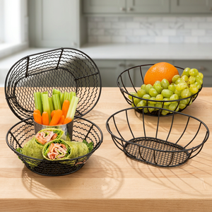 Cesta de Alambre con Recubrimiento de Polvo Metálico - Product Image 1