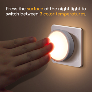 Aigostar 2-Pack luce notturna a LED per bambini 3 temperatura colore con sensore di luce per cameretta bambini stanza dei giochi - Product Image 5