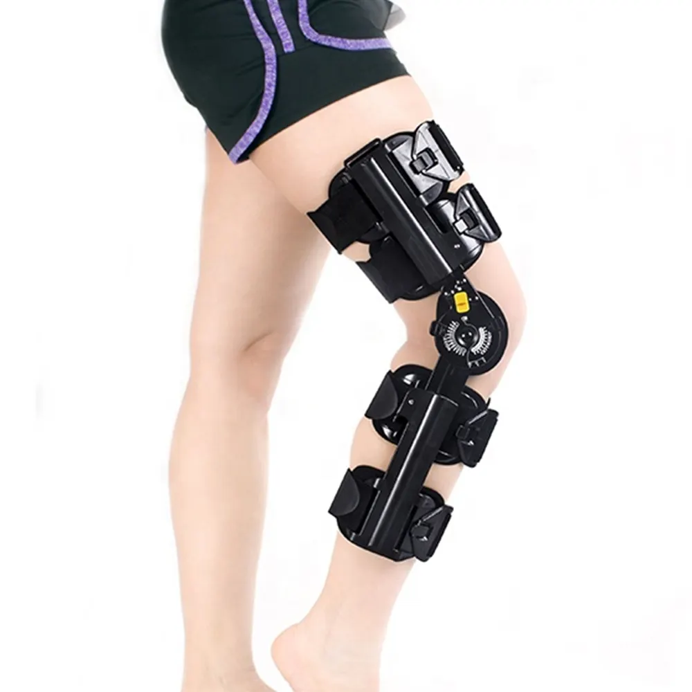 Verstellbare ortho pä dische Knies tütze mit Scharnier Fraktur medizinische stabilisierende Beins tütze