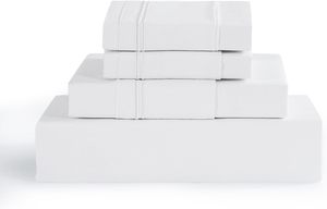 Juego de sábanas de refrigeración de bolsillo profundo bordado de 4 piezas de hotel de lujo a precio de fábrica con fundas de almohada - Product Image 6
