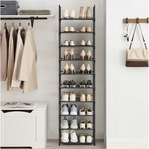 Zapatero Metálico de 10 Niveles, Organizador de Zapatos que Ahorra Espacio, Estante Apilable de Tela No Tejida - Product Image 2