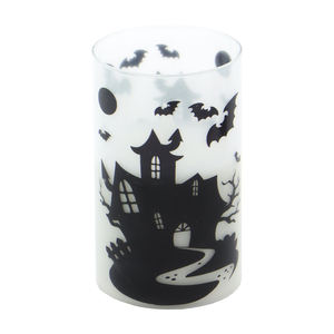 Groothandel Custom Plastic Witte Shell Kernkop Echte <span class=keywords><strong>Wax</strong></span> Elektronische Kaarsdruk Met Patroon Van Skelethanden/Bomen/Vleermuishuis - Product Image 3