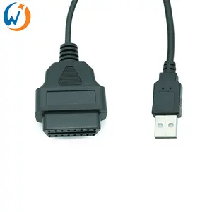 Oem cabo macho 16 pin obd2 obdii obd 2, fêmea para usb 2.0