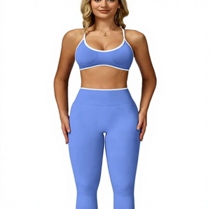 Ensemble de sport deux pièces : Leggings de fitness premium et soutien-gorge de sport rembourré, leggings de yoga très extensibles et soutien-gorge de sport athlétique - Product Image 1