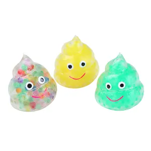 Kehui Anti-stress Ball Tiktok Hot Sale Squeeze Toy Plastic Fidget Toy Poop With Beads Stress Relief Toy For Kids