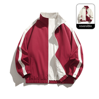 Veste légère trench de sport pour homme coupe-vent décontracté à fermeture éclair complète avec veste d'entraîneurs tissée pour le printemps et l'automne