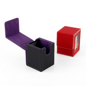 Boîte de rangement pour cartes en cuir PU durable, vente en gros, OEM, ODM, marque privée pour collection de cartes de jeu - Product Image 1