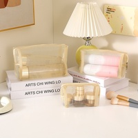 Ensemble de 3 trousses de toilette transparentes en maille JOYSUN grande capacité, pochette de maquillage en nylon, organiseur de voyage, sac de rangement pour salle de bain