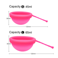 Copa Menstrual de Silicona de Grado Médico Furuize OEM, Disco Menstrual de Silicona Reutilizable con Cordón para Mujeres, Directo de Fábrica