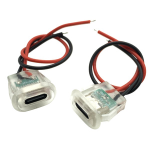 半透明<span class=keywords><strong>USB</strong></span> Type-Cジャック スナップフィットパネルマウント クリア<span class=keywords><strong>USB</strong></span> Type-Cソケット（インジケーター付き） - Product Image 2