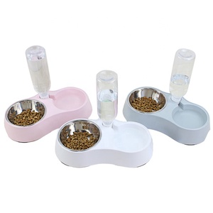 Mangkuk Makan Hewan Peliharaan, Mangkuk Makanan Hewan Peliharaan Desain Baru Multifungsi Penyimpanan Makanan Anjing Pintar Otomatis & Peminum Melamin Mangkuk Makanan Hewan Peliharaan - Product Image 1