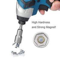 Adaptateur de douille hexagonale de qualité industrielle, embouts de visseuse électrique, embouts de tournevis magnétique pour perceuse électrique, chrome