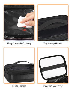 Relavel saç araçları seyahat kuaför seyahat çantası ile 2 adet küçük çanta kuaför kozmetoloji çantası depolama organizatör vaka - Product Image 3