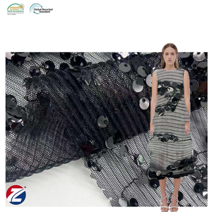 Cao cấp Crinkle sequin thêu lưới | 100% <span class=keywords><strong>polyester</strong></span> Kết cấu vải cho buổi tối Dresses & hiệu suất mặc - Product Image 1