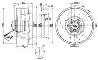 Ventilateur de refroidissement d'origine Allemagne Fan R4E450-AP15-10 R4E400-AN09-06 R4E400-AR13-08 R4E400-AP17-16 R4E400-AR05-06