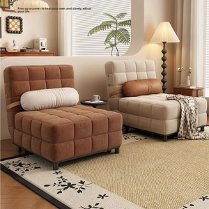 Ghế sofa giường gấp gọn kiểu kem dành cho một người, tiện lợi, hiện đại, có thể kéo dài, đa năng, dùng được cho phòng khách - Product Image 3