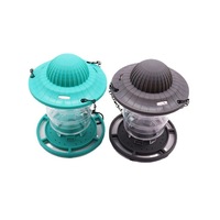 Nouveau best-seller transfrontalier : mangeoire à oiseaux ronde automatique télescopique suspendue pour jardin extérieur, en matériau PPPS, OEM