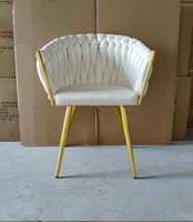 Sillón de Salón de Diseño Contemporáneo con Tela de Moda para Sala de Estar, Comedor, Hotel, Escuela, Hogar, Baño - Sillón Versátil con Brazos