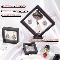Boîte de suspension en film PE pour cadre flottant 3D, avec fermeture à boucle gravée, pour bijoux, breloques, pièces de monnaie, médailles et pierres précieuses - Vente en gros