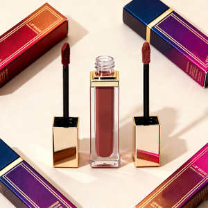 Etiqueta personalizada vacía con logotipo, 5ml, 7ml, 8ml, 10ml, luz <span class=keywords><strong>Led</strong></span> cuadrada, brillo de labios transparente, contenedor para apretar, tubos de brillo de labios con espejo y caja - Product Image 1