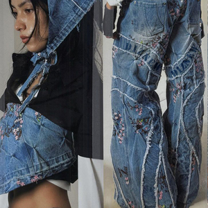 Jeans DIZNEW Hip Hop, jeans personnalisés de créateur, broderie 3D, <span class=keywords><strong>taille</strong></span> haute, pantalon pour femmes, mode, <span class=keywords><strong>jean</strong></span> <span class=keywords><strong>grande</strong></span> <span class=keywords><strong>taille</strong></span> pour <span class=keywords><strong>femme</strong></span> - Product Image 4