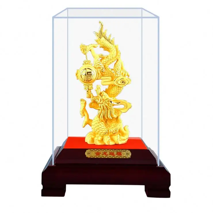 Manufacture supply High Quality 2023 Chinese Feng Shui Crafts For Home Decoration Office Decor Metal Chinese Dragon Sculpture