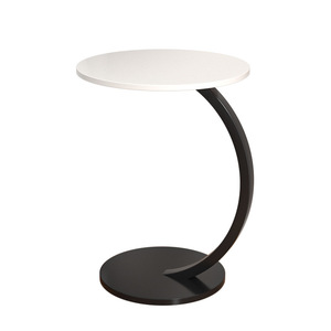 Modern Round Wood Top Metal Frame Coffee <b>Table</b> Sofa Side <b>Table</b> <b>Bedside</b> <b>Table</b> Decorative Home Use - Product Image 5