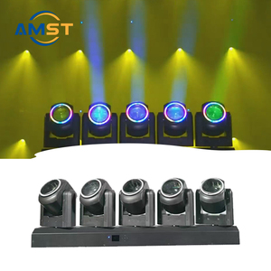 5 têtes tornade LED faisceau tête mobile 5 pièces 80W RGBW 4 en 1 DJ lumière LED avec anneau Led Zoom fonction <span class=keywords><strong>lavage</strong></span> pour fête Disco mariage - Product Image 5
