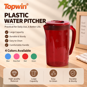 Carafe à eau en plastique grande capacité, résistante à la chaleur, de qualité alimentaire, sans BPA, en PP, colorée, pour la maison, le restaurant, les fêtes en plein air - Product Image 1