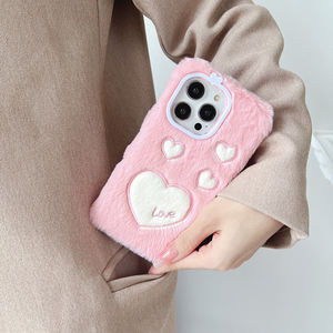 Offre Spéciale d'hiver Filles comme Couleur Mignon Coeur Flush Phone Case Pour iPhone 15 Pro Max TPU Mobile Cover Accessoires - Product Image 5