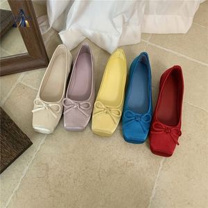 Nuevas Bailarinas <span class=keywords><strong>de</strong></span> Satén con Punta Cuadrada y Lazo, Estilo Hada, <span class=keywords><strong>de</strong></span> Alta Calidad y Precio Accesible, para Mujer, Modelo 2026 - Product Image 1