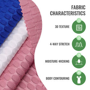 Tissu de yoga jacquard extensible dans les 4 sens, ultra doux, séchage rapide, en poly-spandex, idéal pour les soutiens-gorge de sport d'extérieur - Vente en gros - Product Image 2