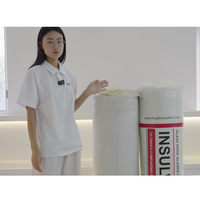 Spécifications des fibres de laine de verre, type de fibres à conductivité thermique pour l'isolation des toitures avec feuille FSK