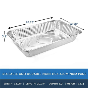 280ml Silver Rectangular Aluminum <b>Foil</b> Food <b>Container</b> - Airline & Aircraft Catering Tray for Cake & Meal - Product Image 5