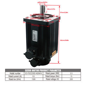 HLTNC <span class=keywords><strong>2</strong></span>.3KW 15NM 220V 1500RPM 9.5A XS520 驱动器伺服电机单三相高效用于数控铣床 - Product Image 2