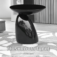 Table basse ronde en métal HCM Nordic Mushroom, design moderne en fibre de verre, meubles de salon, HCM-Round Table
