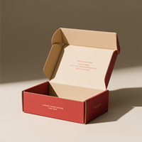 Nouvelle boîte d'expédition en carton kraft recyclable sur mesure 10 x 8 x 2 pouces pour l'emballage de petites marchandises et de vêtements