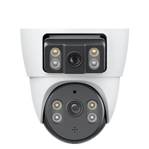 Kamera Dome Dalam Ruangan Lensa Ganda Kontrol PTZ 360 Derajat Desain Baru Penglihatan Malam Berwarna Instalasi Ganda Sudut Lebar Mikrofon Terpasang - Product Image 1