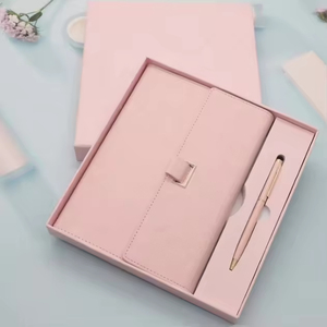 2026 New Year's Wholesale Promotional <b>Gift</b> <b>Set</b> A5 Luxury PU Leather Notebook Journal and Pen for Business and Valentine's Day - Product Image 1
