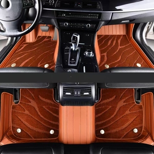 Tapis de sol de voiture au <span class=keywords><strong>design</strong></span> classique, durable, imperméable, tapis 5D, ensemble complet de tapis de sol à double couche, adapté aux séries de voitures Dodge - Product Image 2