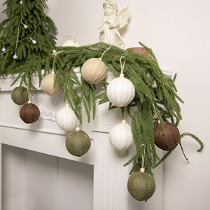 12Pcs <b>Gift</b> <b>Box</b> Vintage Burlap <b>Christmas</b> Hanging Ornaments Customized Holiday <b>Gifts</b> 2 Colors White/Light Khaki/Dark Brown/Olive - Product Image 2