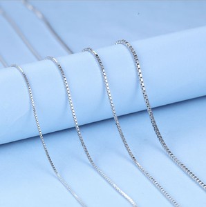 0.7mm 0.8mm 1.0mm Thickness Gold Plated Rose Gold Plated Basic 925 Sterling <strong>Silver</strong> <strong>Chain</strong> <strong>Box</strong> <strong>Chain</strong> - Product Image 3