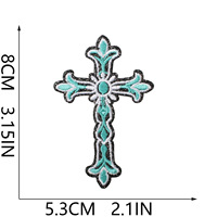 Écussons brodés personnalisés style western, motif léopard turquoise, pour vêtements, vestes, sacs – Prêts à expédier en gros