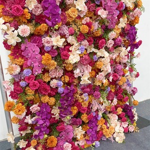 Bright Visual Effect <b>Artificial</b> Flower Wall Panel 8ft x 8ft Wedding Reception Event Decor - Product Image 3