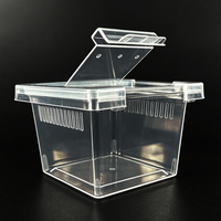 Boîte d'élevage en plastique transparente pour reptiles et insectes, toutes saisons, vente en gros, lot en vrac, conception et approvisionnement d'usine