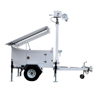 Color Customization Industrial <b>Solar</b> CCTV <b>Security</b> Trailer MPPT Controller Lithium Ion Battery Monocrystalline Silicon Panels - Product Image 1
