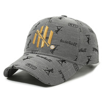 Origineel geborduurde 6-panel baseballcap heren 2026 Nieuwe vintage veelzijdige outdoor sport pet OEM kleine serie op maat
