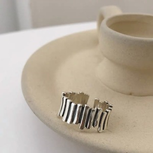 Anillo de plata de ley S925 con diseño geométrico para el dedo índice de mujer, joyería minimalista de moda, regalo - Product Image 1