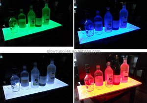 Đầy Màu sắc treo tường LED nổi tường kệ thắp sáng chai thủy tinh giá nổi Giày tường kệ cho cửa hàng bán lẻ showroom - Product Image 4