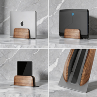 Support vertical en bois pour ordinateur portable, support pour ordinateur portable pour accueillir un MacBook, un MacBook Pro et autres ordinateurs portables